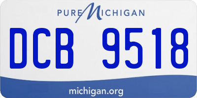MI license plate DCB9518