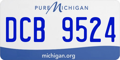 MI license plate DCB9524