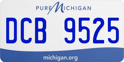 MI license plate DCB9525