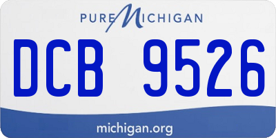 MI license plate DCB9526