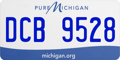 MI license plate DCB9528