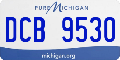 MI license plate DCB9530