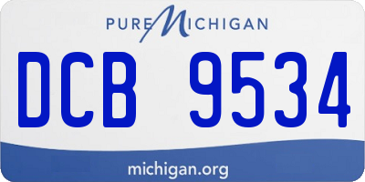 MI license plate DCB9534