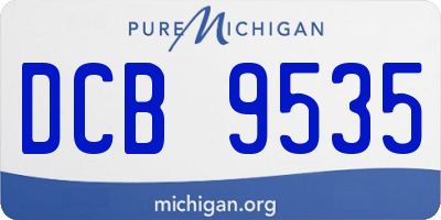 MI license plate DCB9535