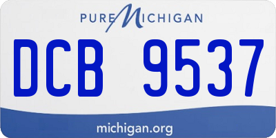 MI license plate DCB9537