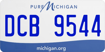 MI license plate DCB9544