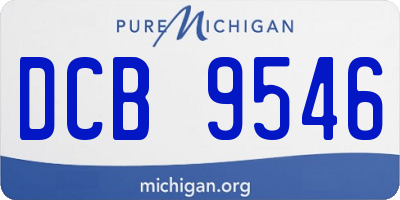 MI license plate DCB9546
