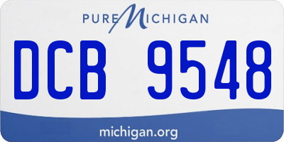 MI license plate DCB9548
