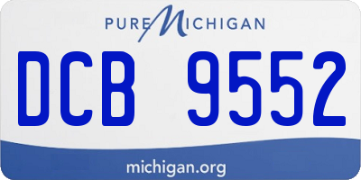 MI license plate DCB9552