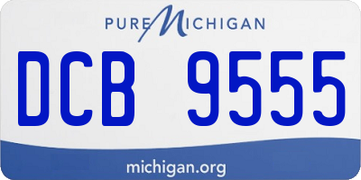 MI license plate DCB9555