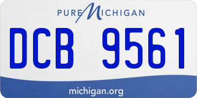 MI license plate DCB9561