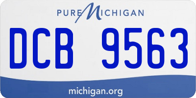 MI license plate DCB9563