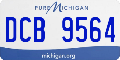 MI license plate DCB9564