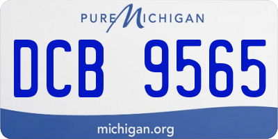 MI license plate DCB9565