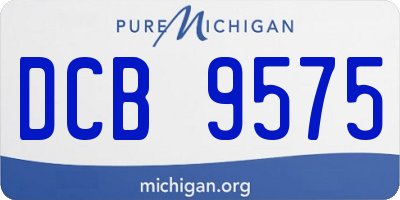 MI license plate DCB9575