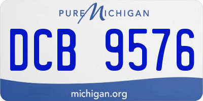 MI license plate DCB9576