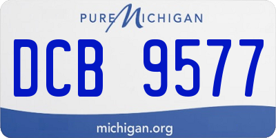 MI license plate DCB9577
