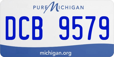 MI license plate DCB9579