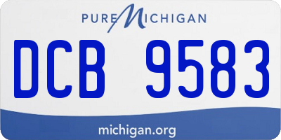 MI license plate DCB9583