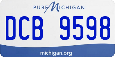 MI license plate DCB9598