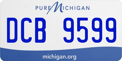 MI license plate DCB9599
