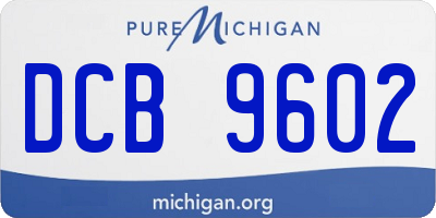 MI license plate DCB9602