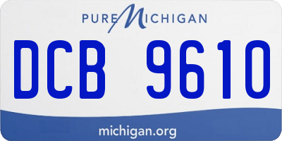 MI license plate DCB9610