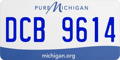 MI license plate DCB9614