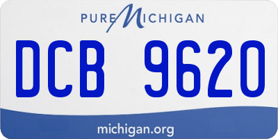 MI license plate DCB9620