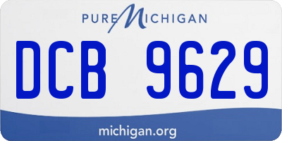 MI license plate DCB9629