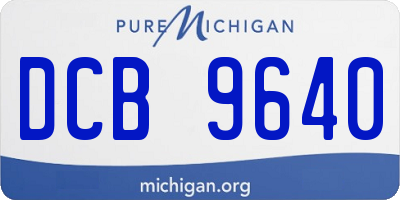 MI license plate DCB9640