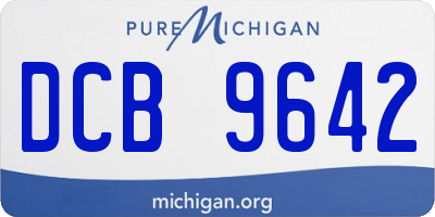 MI license plate DCB9642
