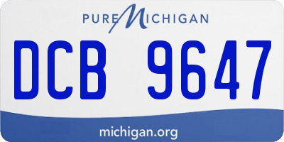 MI license plate DCB9647