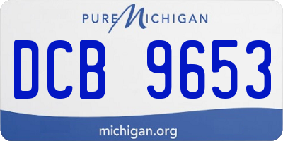 MI license plate DCB9653