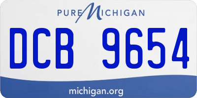 MI license plate DCB9654