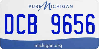 MI license plate DCB9656