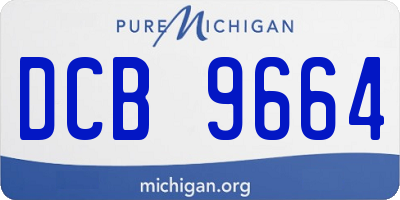 MI license plate DCB9664
