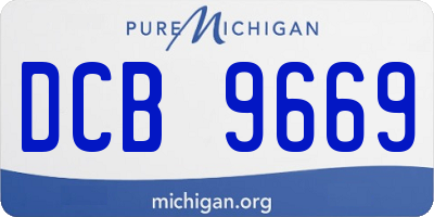 MI license plate DCB9669