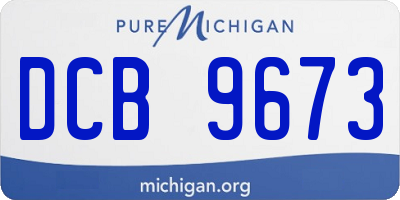 MI license plate DCB9673