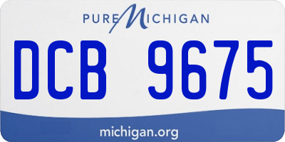 MI license plate DCB9675