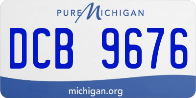 MI license plate DCB9676