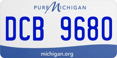 MI license plate DCB9680