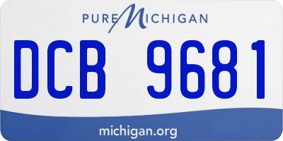 MI license plate DCB9681