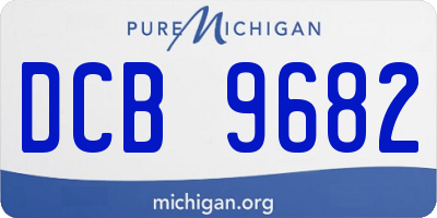 MI license plate DCB9682