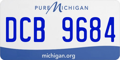MI license plate DCB9684