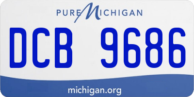 MI license plate DCB9686