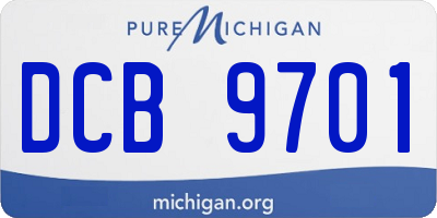 MI license plate DCB9701