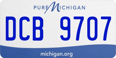 MI license plate DCB9707
