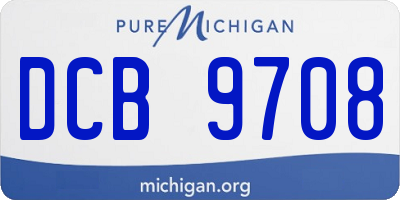 MI license plate DCB9708