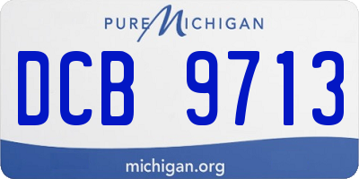 MI license plate DCB9713